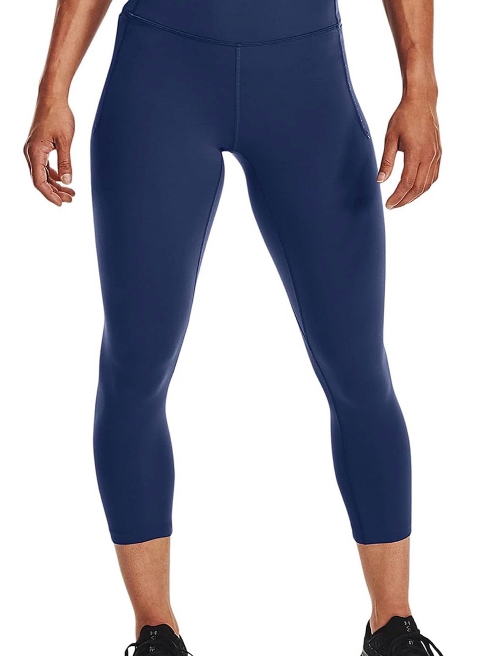 NWT Women's Under Armour High-Waist Meridian Crop Leggings - Indigo Blue Size XL